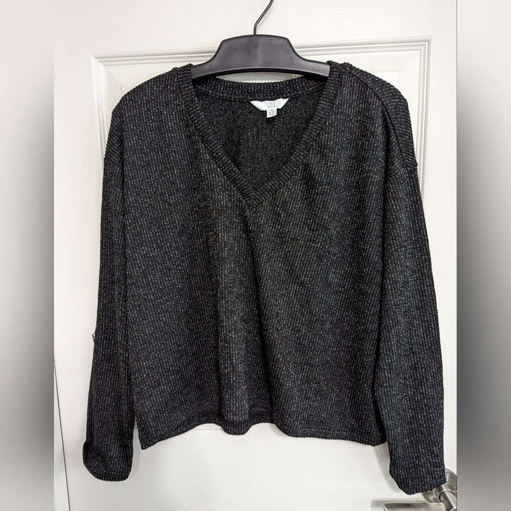 Cropped Time and Tru top